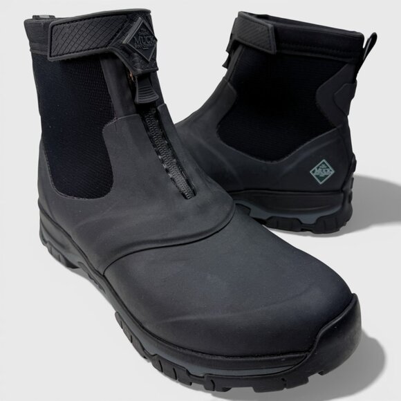 Muck Boot Men\'s Apex Mid Zip Waterproof Hiking Boots Black Size 14 AXMZ-000 NIB